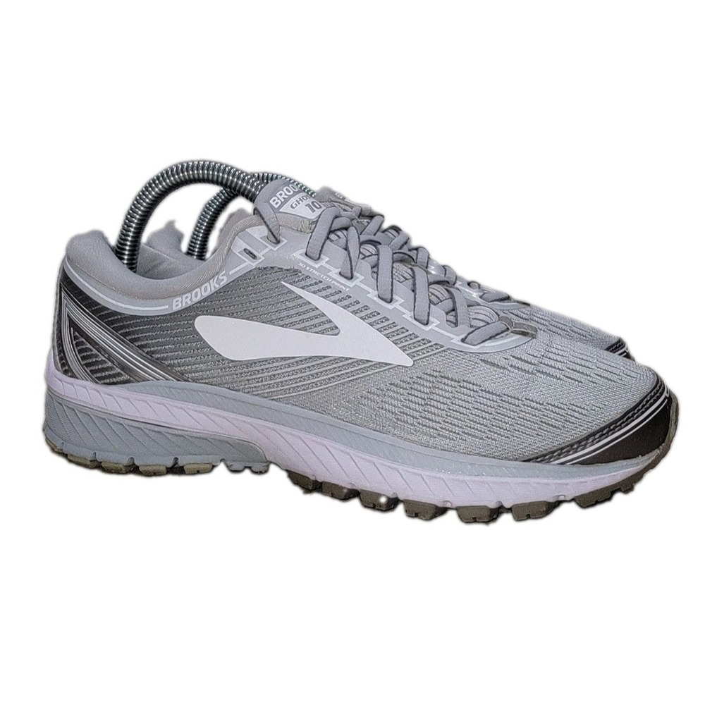 Brooks Ghost 10 Women's Size 7.5 B Running Shoes Silver White Running Shoes